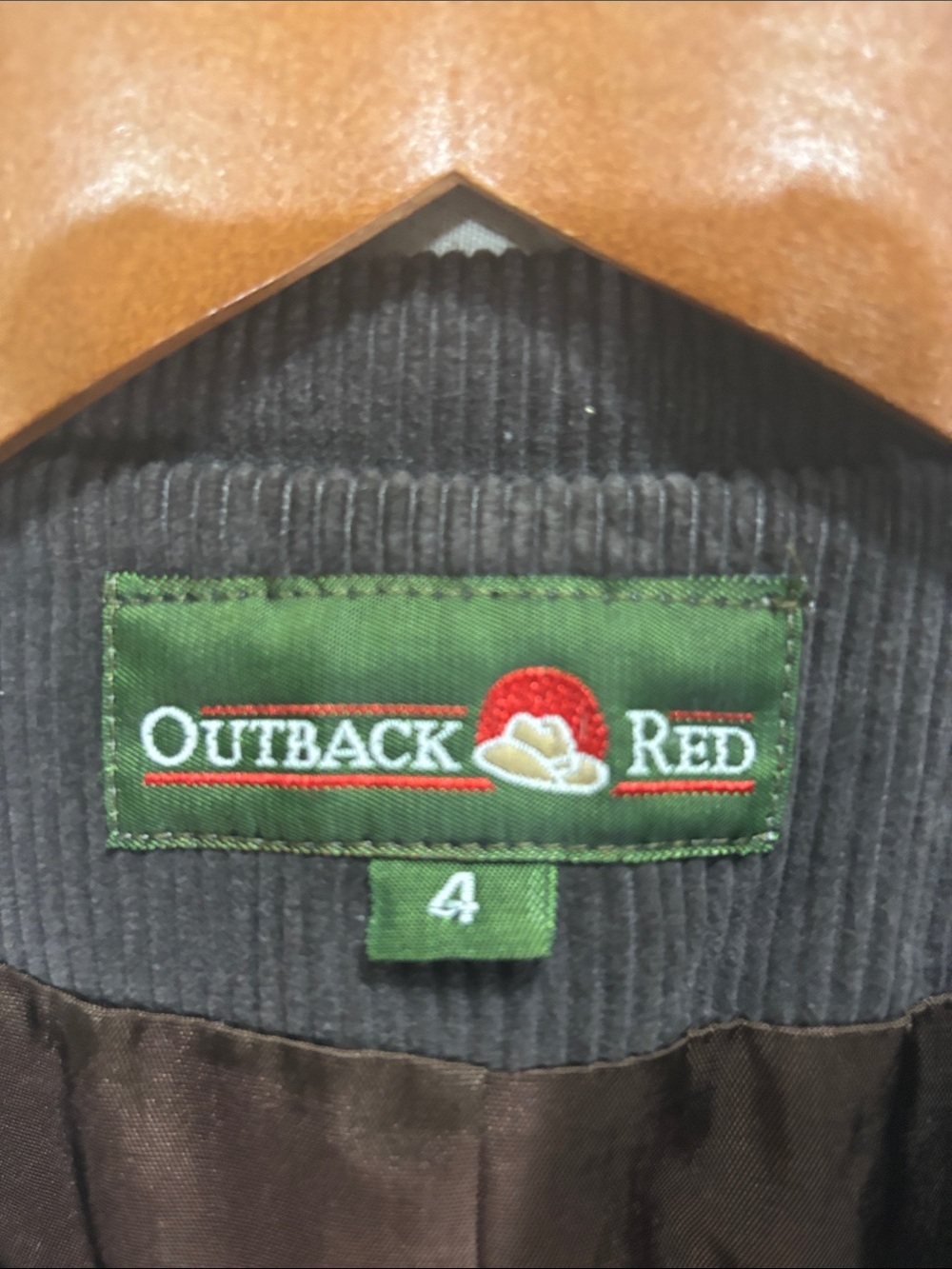 Vintage 80s Outback Red Brown Glen Plaid Houndstooth Blazer Corduroy Collar - Picture 2 of 9